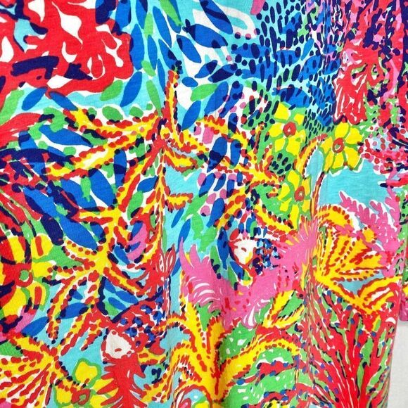 Lilly Pulitzer Fishing for Compliments Marlowe Multi Floral Mini T-Shirt Dress - Picture 6 of 11